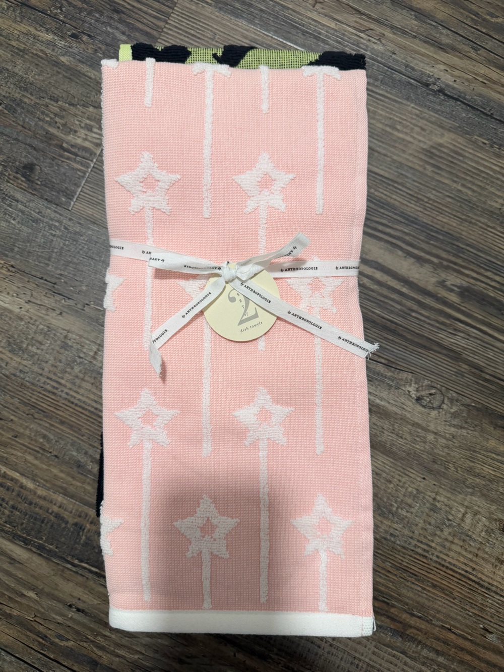 Anthropologie Halloween Hand Towels $35.00 Pink & Green NWT